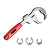 Adjustable Double-Ended Wrench Pipe Wrench for Valves/Faucets/Connecting Pipe/Shower Heads Hand Tool for Water Pipe