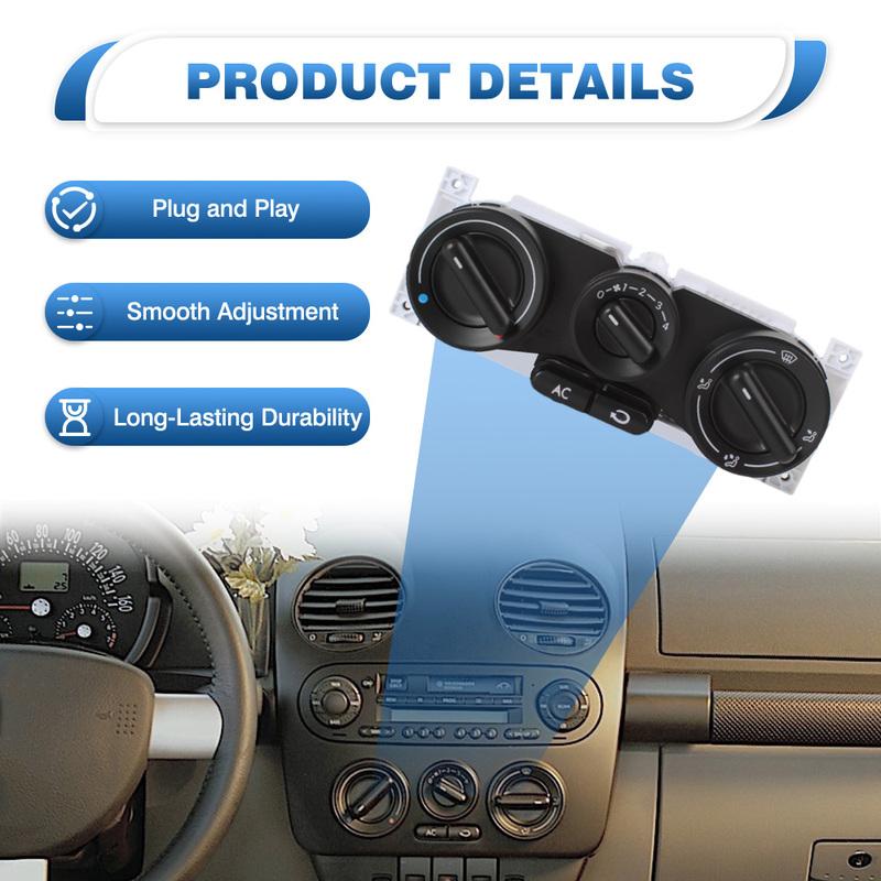 For Volkswagen Beetle 1998-2010 599-153, 599153 5 and 7 P  Climate Control Module