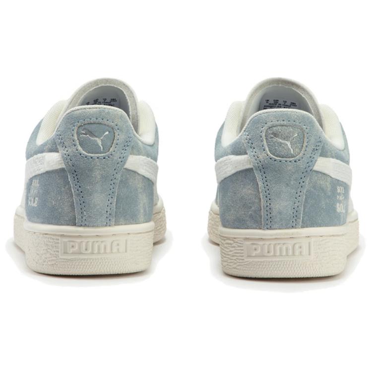 Puma Suede Fabric Two-Layer Cowhide Comfortable Simple Low-Top Sneakers Unisex Sneakers Blue White 400807-02
