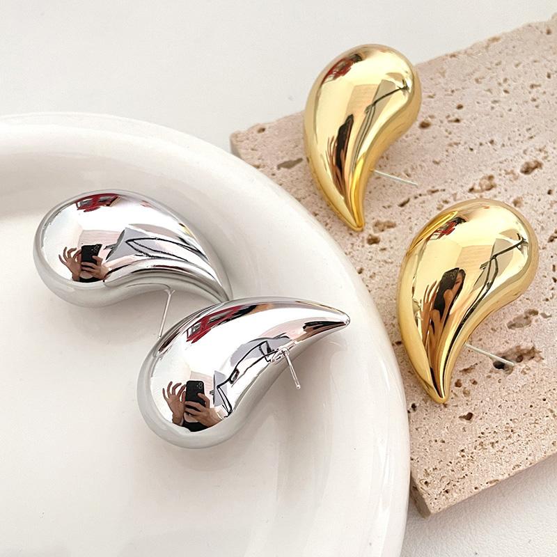 Water Drop Mirror Stud Earrigs for Women Classical Fashionable Teadrop Earrings Female European and American Style Eardrop Jewelry