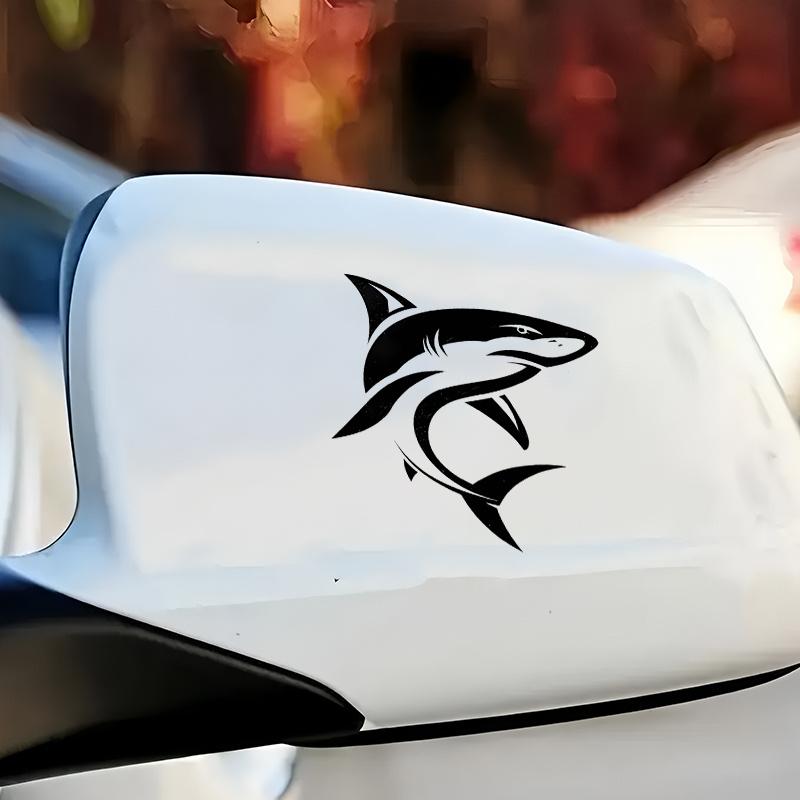 2D Flat Stickers Car Pattern Stickers Available in Various Sizes. Shark Pattern Stickers Are Suitable for Car Tail, Motorcycle Surface,