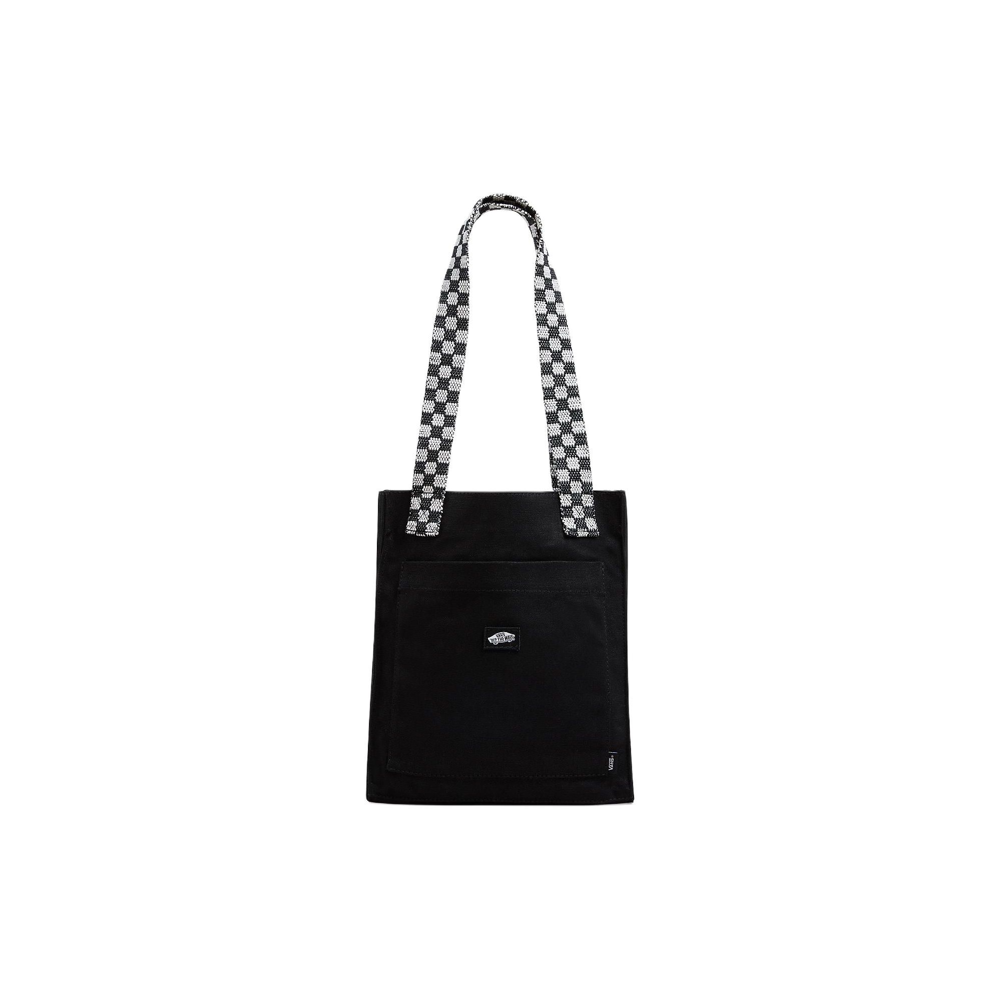 Vans Iconic Checkerboard Pattern Cotton Tote Bag Unisex Tote Bags Black VN000GG2BLK BlackMedium 11280₽