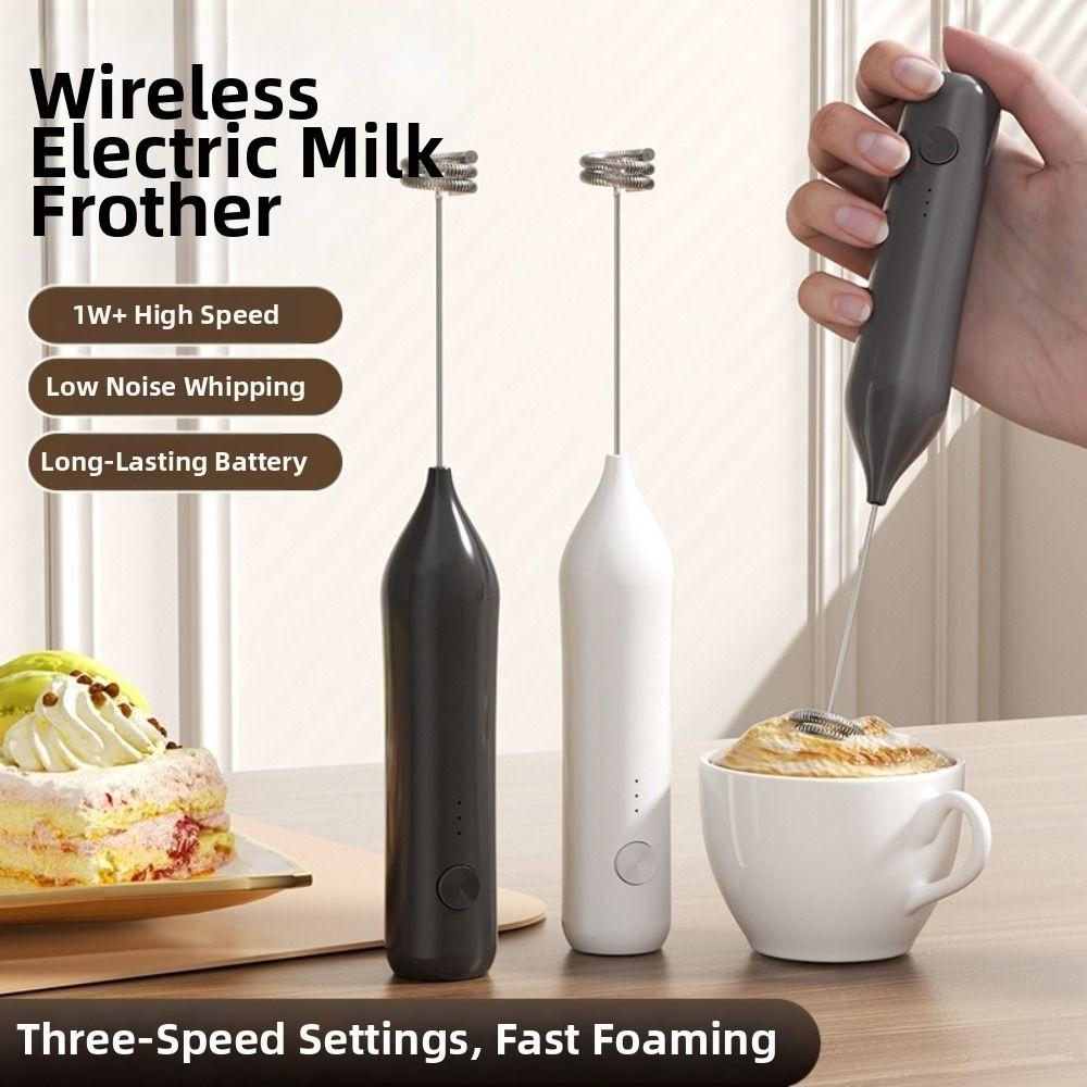 Portable Milk Frother Handheld Egg Beater Professional Wireless Cream Blender Coffee Lovers