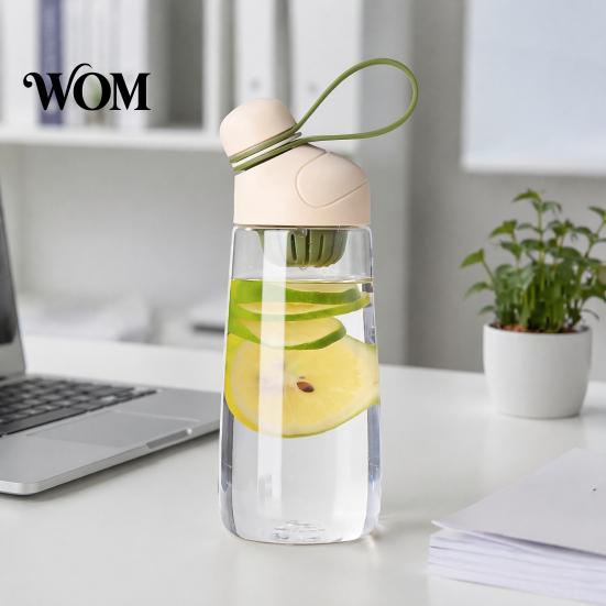Wide Mouth Hydration Flask Tritan Plastic Water Bottle, with Leak Proof Lid, 600ml Capacity, Fast Commuter Bottle Drinking Spout Sports for