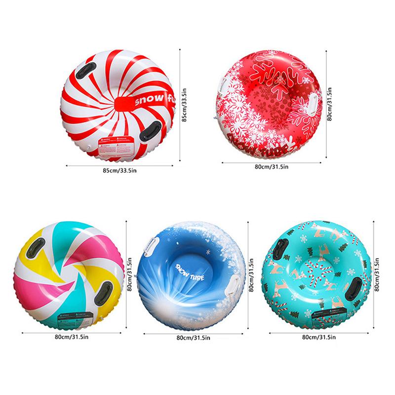 Ski Ring Inflatable Pvc Sledding Tube Thicken Snow Tubing Winter Snow Tube With Handle Snow Racer Durable Snow Sled Board 1Pc