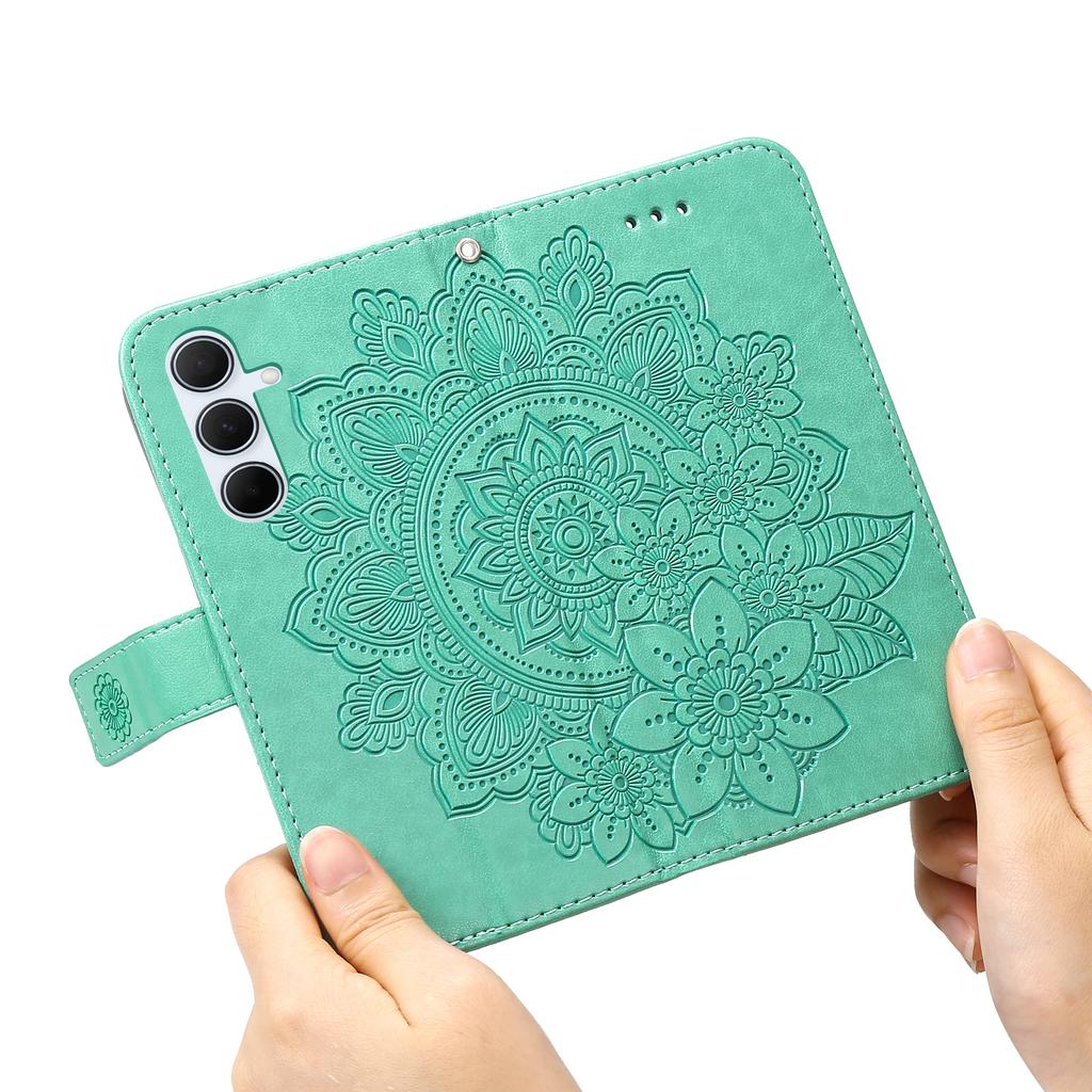 Pouzdro pro Samsung Galaxy A36 5G s květinovým vzorem, PU kůže, peněženka, stojánek, kryt na telefon