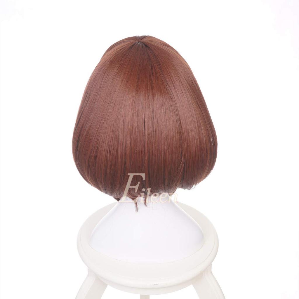 Eileen My Hero Academia Uraraka Ochako Travestimento Anime Festival Scolastico Rete Inclusa Parrucca, Resistente al Calore, Parrucca, Parrucca, Parrucca,
