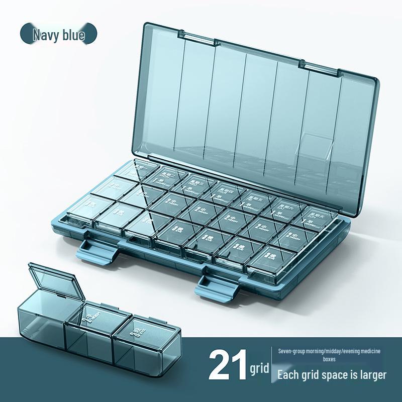 Portable Transparent Weekly Medicine Organizer