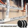 50/10M Winter Pipeline Insulation Tape Outdoor Foam Keep Warm Pipes Aluminum Foil Black Fire Protection Strong Tape Waterproof