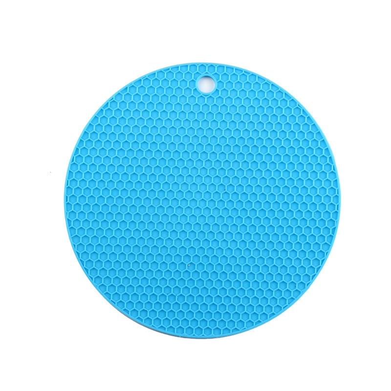 Tapis isolant rond en silicone 18 cm antidérapant résistant à la chaleur anti-brûlure nid d'abeille tapis pour micro-ondes porte-casserole épaisseur dessous de verre
