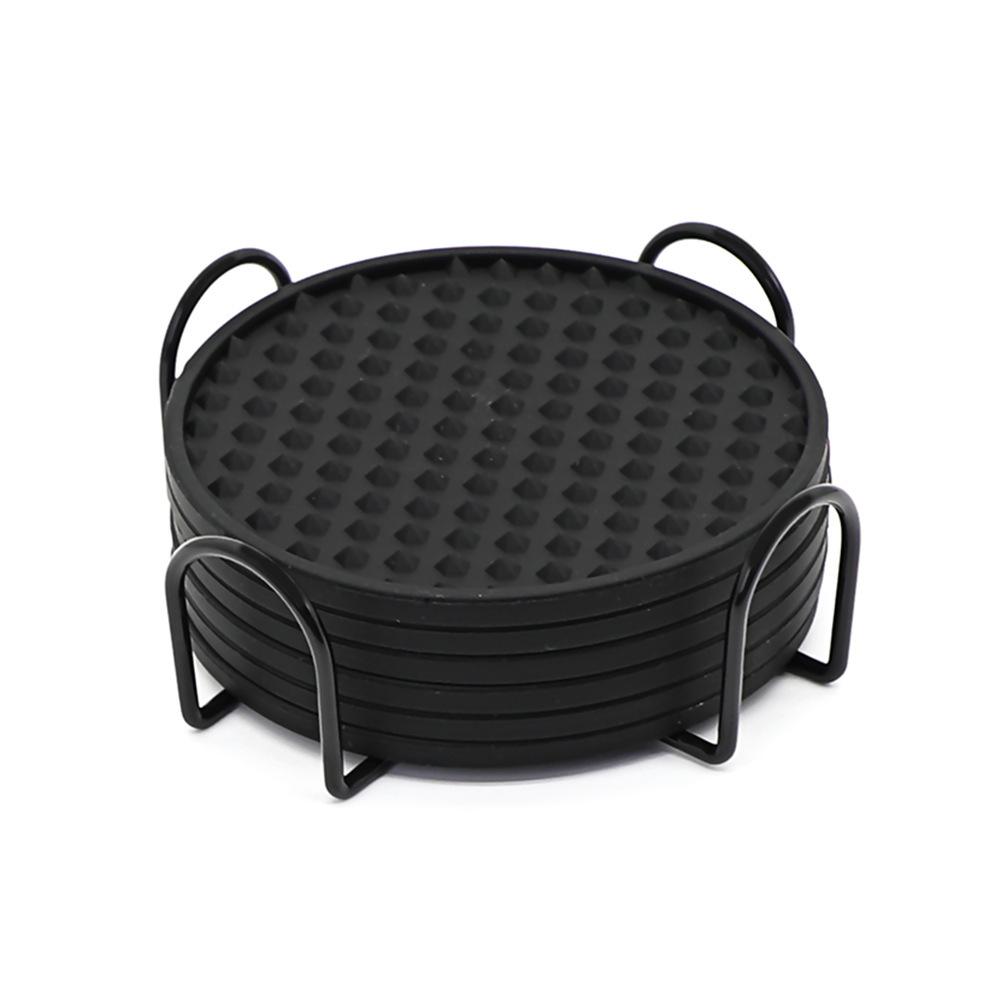 New silicone coaster, high temperature resistant and non-slip desktop thermal insulation mat, teacup mat, round coaster.