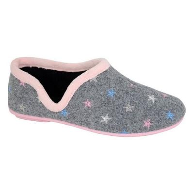 Womens/Ladies Aria Star Pattern Knitted Slippers