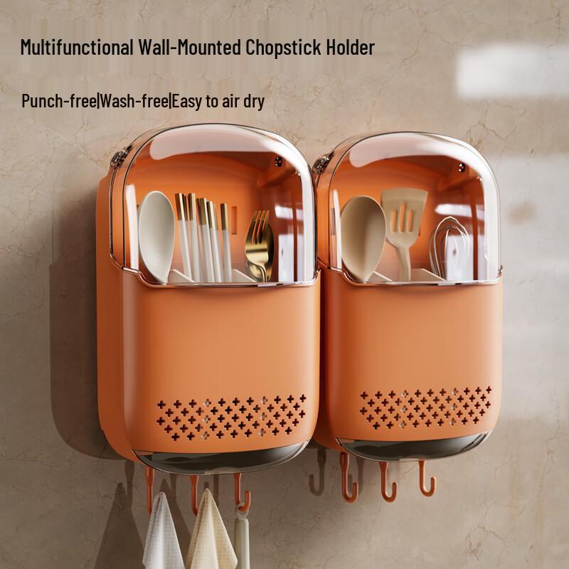 Wall-Mounted Draining Chopstick Holder