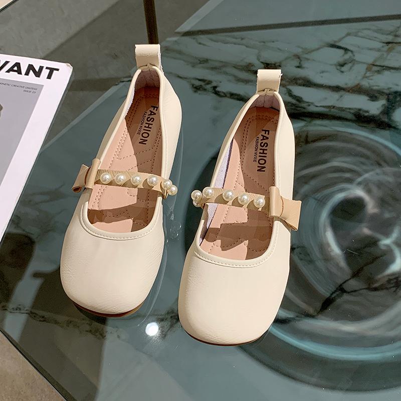 Fashion Bow Bead Women's Flats Soft Shoes Designer Shallow Shoes Fashion Casual Sneaker 2025 Autumn New Shoes Dress Zapatillas De Mujer