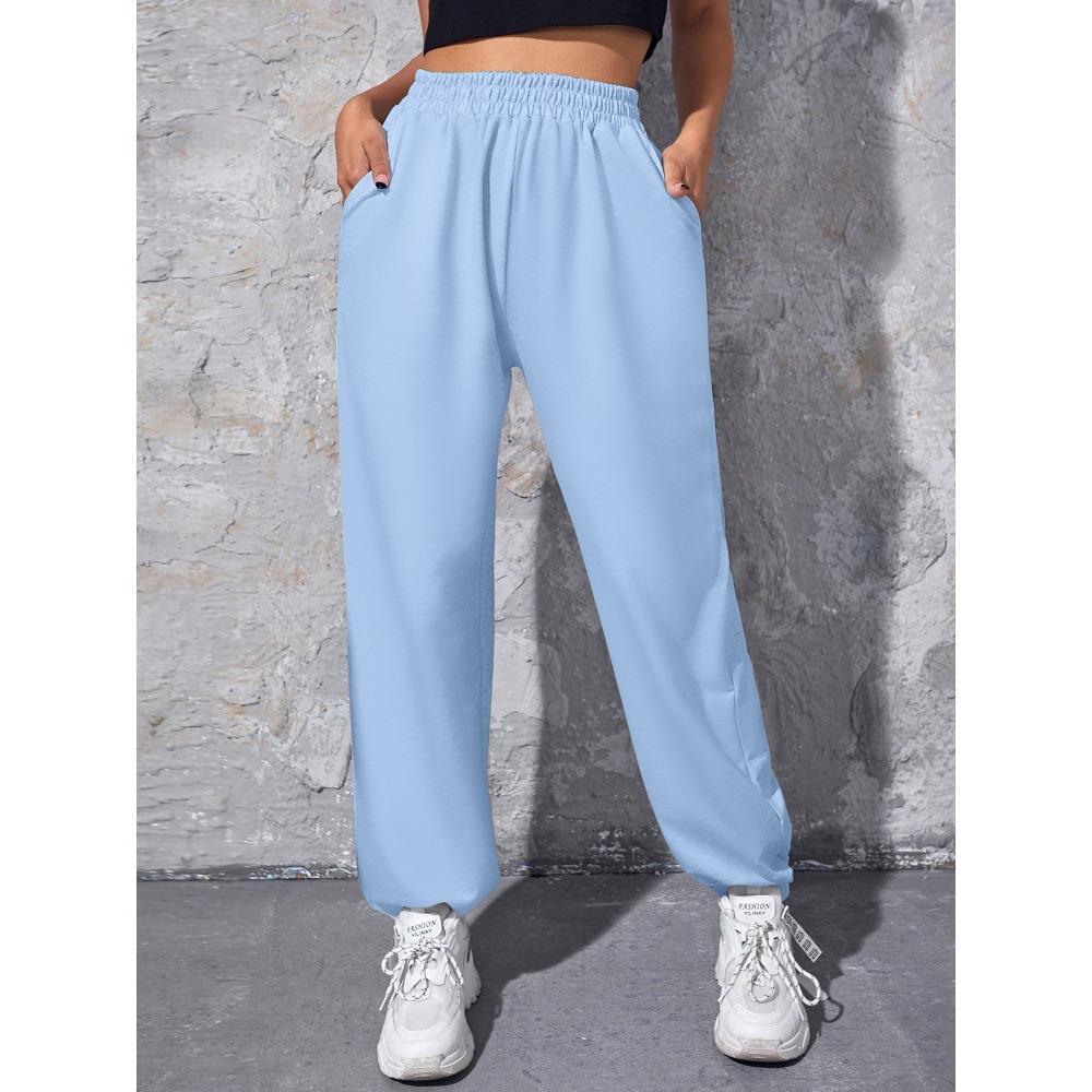 Bequeme Damen Jogginghose Hoher Bund Baggy Trainingshose Tägliche Lässige Hose