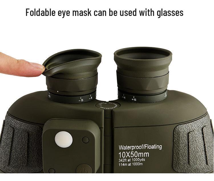 Hochleistungs-10x50-HD-Wasserdichtes-Nachtsichtfernglas mit Kompass und Entfernungsmesser für den Außenbereich
