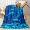 Ocean Animal Flannel Blanket - Soft and Comfortable, Suitable for Sofas, Beds, Offices, Travel, All Seasons, and A Great Gift for The Holidays.