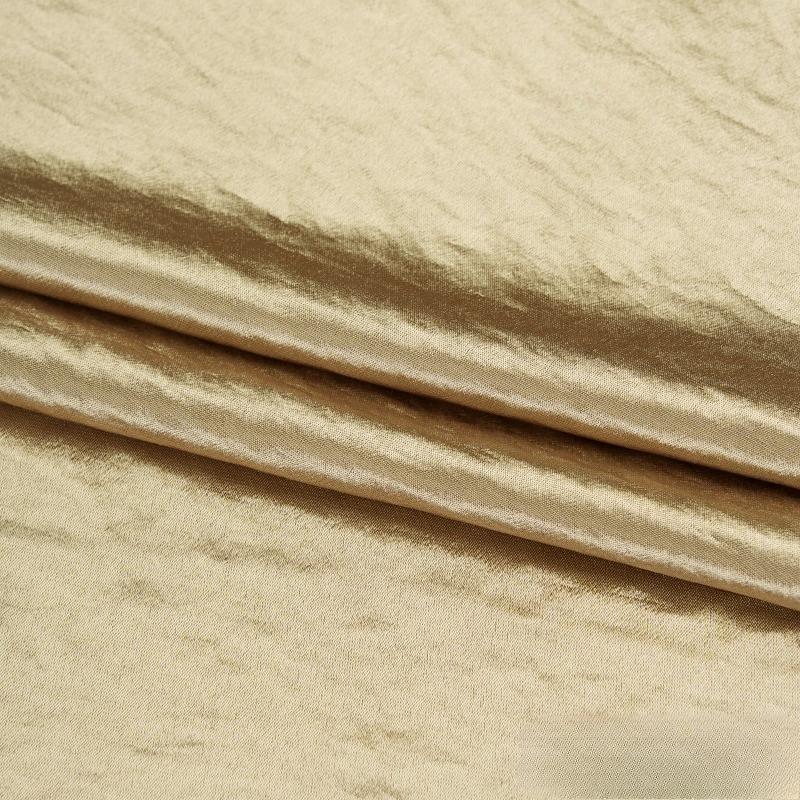 Chinese Style Lustrous Acetic Acid Gold Lustrous Satin Fabric Water Light Satin Natural Pleated Texture Drape Fabric Textile