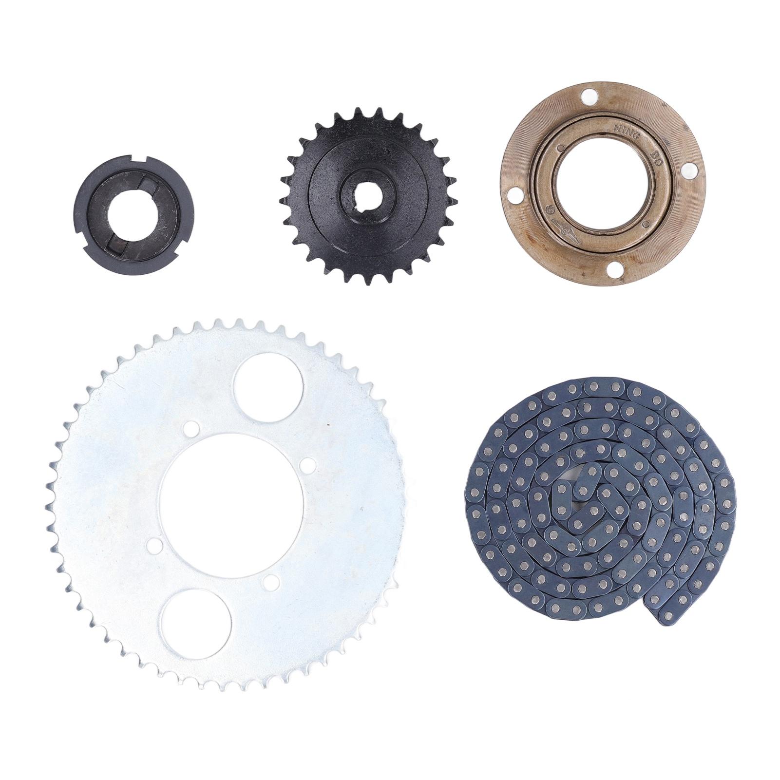 

Chain and Sprocket Kit 54T 4 Holes Sprocket 25T Sprocket 116 Links Chain Flywheel Connector for Bike Accessories
