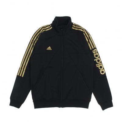 Adidas Long Sleeve Tracksuit Size Black and Gold Men's Jacket, M,