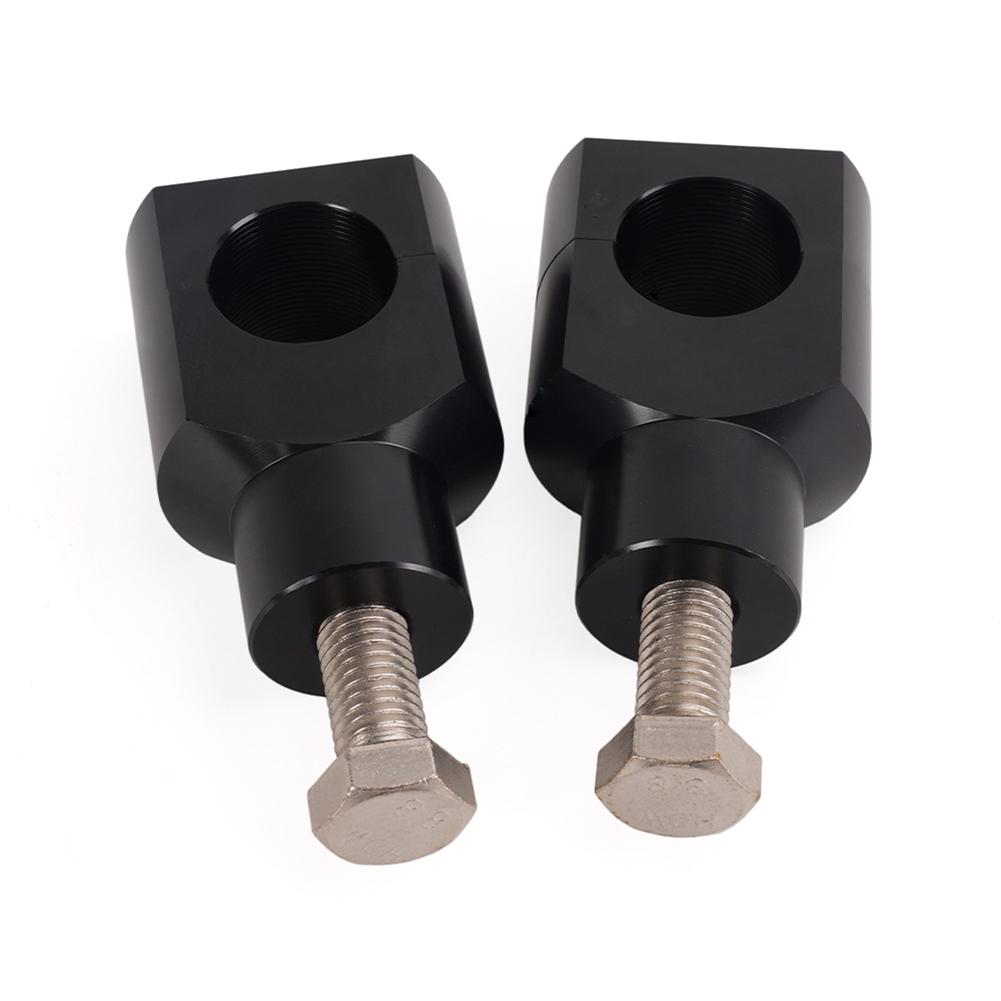 A16P-Motorcycle Black Aluminium Handle Bar Mounting Handlebar Risers Clamp 25Mm For Universal Honda