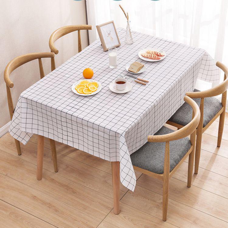 PEVA Plaid Waterproof & Oil-Proof Non-Slip Tablecloth for Dining/Coffee Table