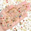 Light Luxury Metal Nail Accessories Crystal Butterfly Nail Metal Jewelry  Nail Salon