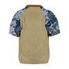 Men's Summer Camouflage Color Casual T-shirt Sports Breathable Zipper Collar Top