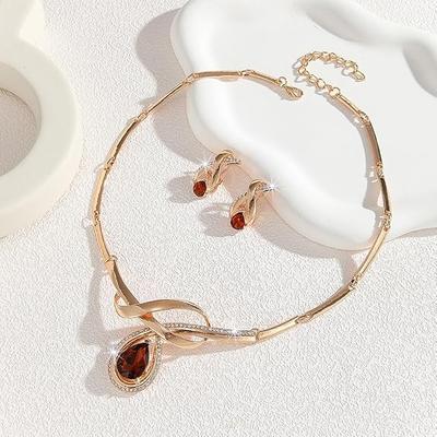 Fashion Necklace Jewellery Set for Women Latest Stylish Design Fancy Crystal