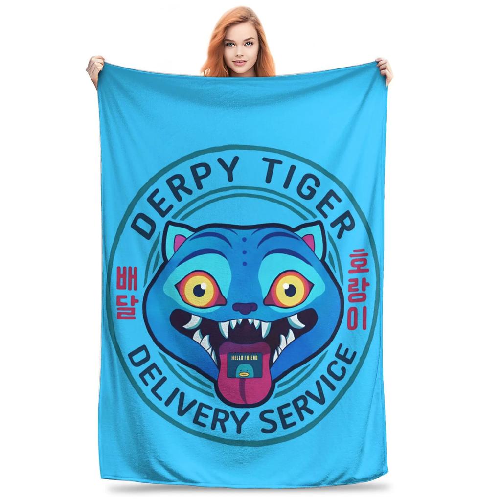 K-Pop D-emon H-unters Anime flannel blanket, soft and comfortable, suitable for home travel party gifts