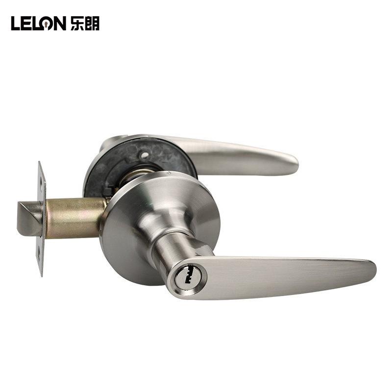 American Style Zinc Alloy Lever Handle Spherical Door Lock Replacement for Home Bathroom