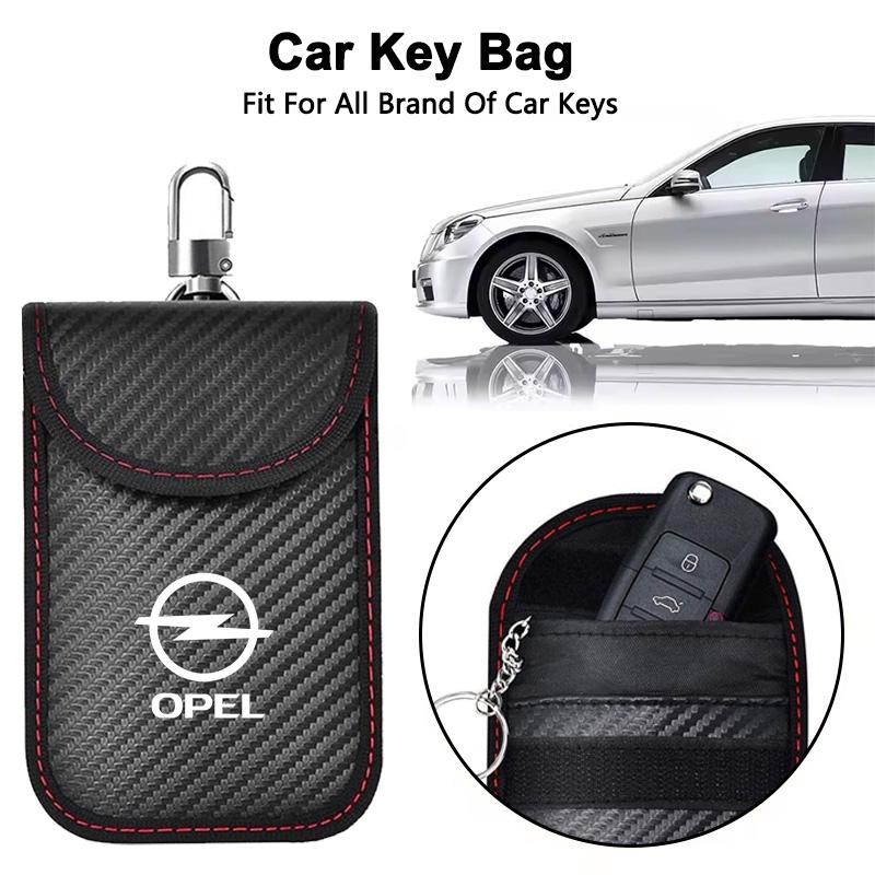 Car Key Case Signal Blocker Bag RFID Shielding Pocket For Opel Astra G H J K F Corsa D Zafira B Insignia Mokka Regal Accessories