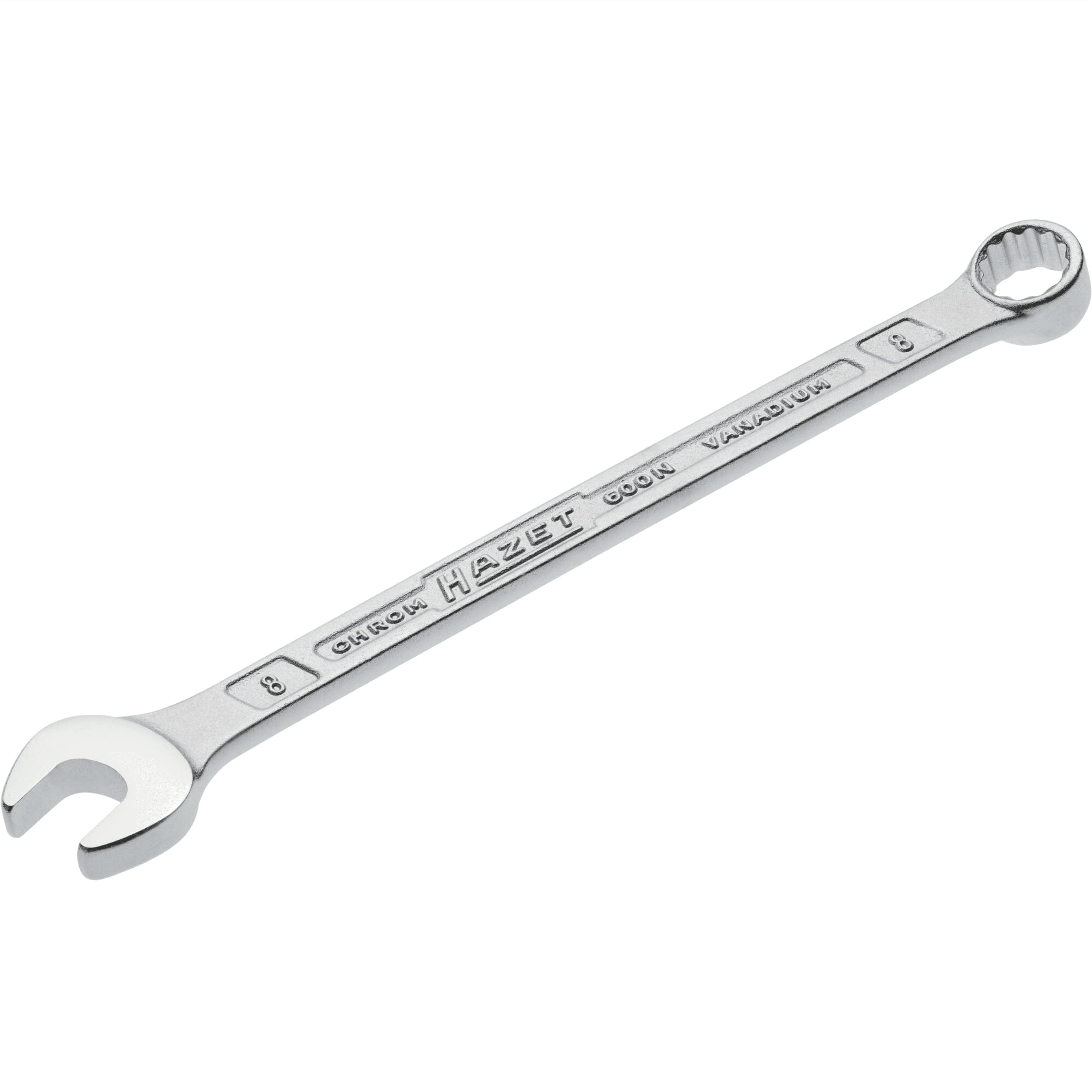 

HAZET Combination Chrome Plated Head Angle Double Hex Outer 8mm Flat Shaft with HAZET Double T Profile Imported from Wrench, Silver, 15° Diameter,