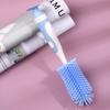 Silicone Bottle Brush   Handle Baby Bottle Cleaner 360 Degree Soft   for Glass Bottle with Suction Base Detachable Small Brush for Infants