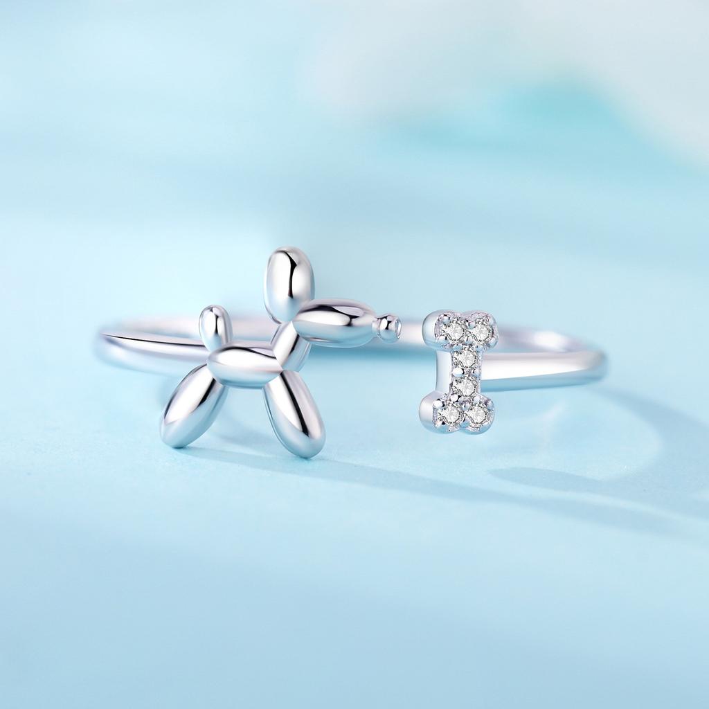 Orstarry   Copper Balloon Dog Opening Ring For Women Original Finger Ring Jewelry Party Fine Trendy Gifts