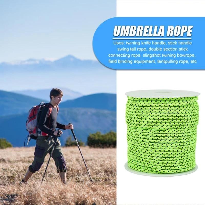 50M Multifunctional Outdoor Paracord Luminous Umbrella Rope Reflective Survival Rescue Umbrella Rope Camping Paracord Cord