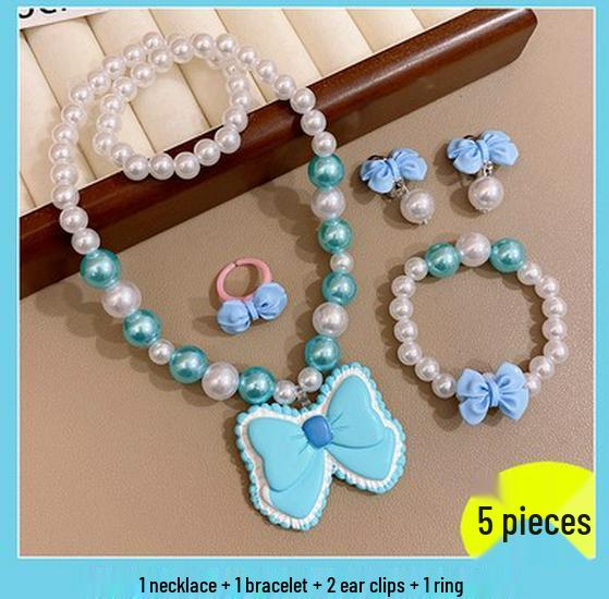 Frozen Princess Kids' Necklace & Bracelet Gift Set for Christmas or Birthday