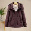 Plus size women's short hooded winter new cotton-padded jacket loose warm cotton-padded jacket top