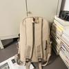 Student Schoolbag Couple Solid Color Backpack Lightweight Large Capacity Backpack