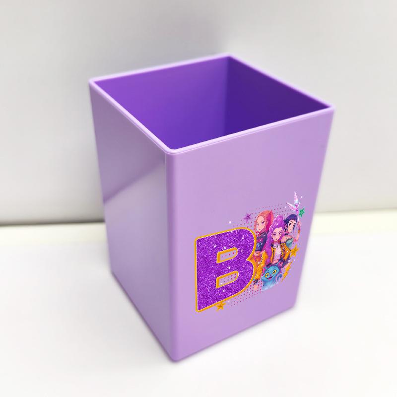 Kpop Demon Hunters Pen Holder Cartoon Anime Pattern Print Office Desk Accessories Boy Girl Stationery Pencil Organize Home Gift