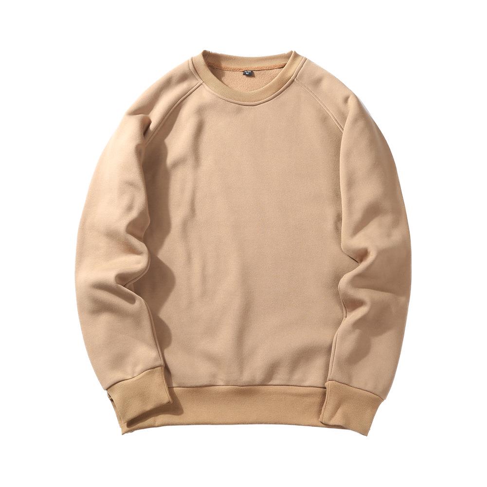 Sweatshirt Men Retro Style Trend Solid Colour Insert Colour Round Neck Sweater Spring and Autumn Long-sleeved Pullover Shirt