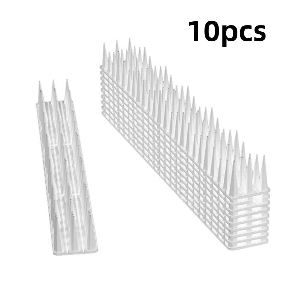 

10 шт. Белые шипы отпугиватель кошек пластиковый отпугиватель птиц против голубей против птиц белка садовые заборы контроль прозрачные шипы