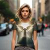 Elegant Angel 3D Digital Printed Women's Fashion Round Neck Short Sleeved T-shirt