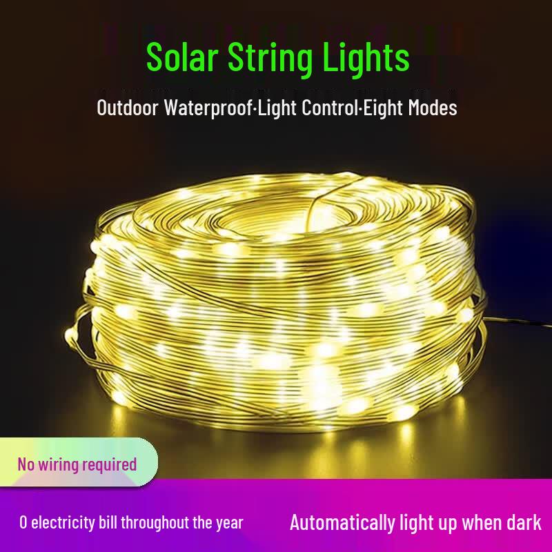 Solar Outdoor Decorative LED Fairy String Lights