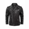 Men's European-Style PU Leather Motorcycle Jacket with Multi-Zippers and Belt – Autumn/Winter Hip Hop Look