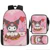 School Bag Student Backpack Cute Girl Lightweight Backpack Large Capacity Three-Piece Backpack