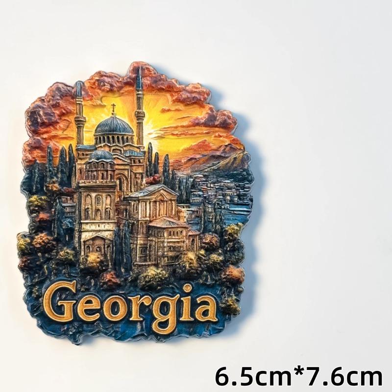 

Georgia Fridge Stickers Mount Kazbek Gergeti Trinity Church Souvenirs Sighnaghi Pheasant s Tears Winery Fridge Magnets Gifts