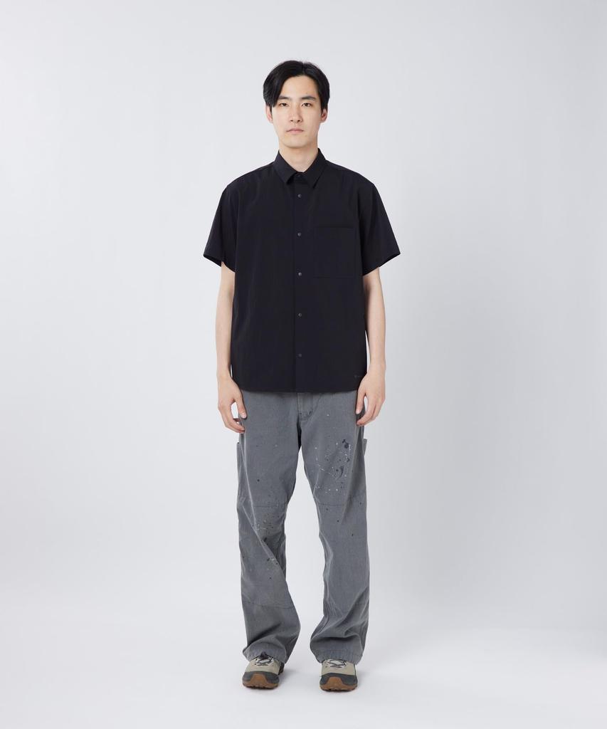 Breathable Quick Dry Shirt Tops Shirt Short Sleeve BLACK M [Snow Peak] S/S SH-26SU008 Men's Women's