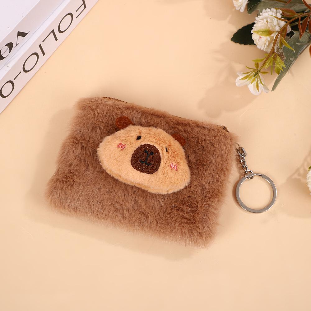 Portamonete Peluche Capibara Cartone Animato per Bambini