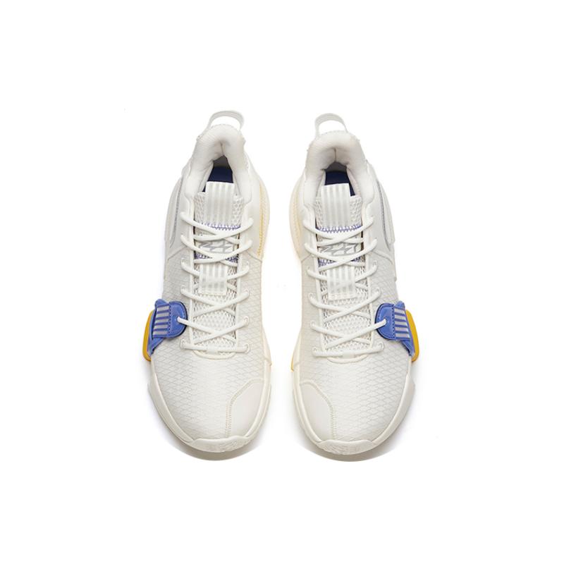 Anta Craze 2 Abrasion Resistant Breathable Low Top Basketball Shoes White Purple Sneakers 112141640S-4